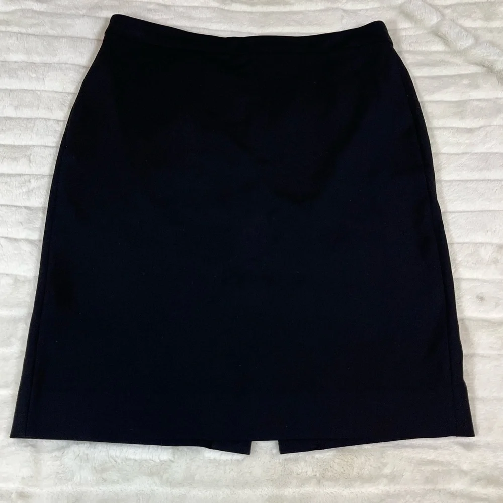 J. Crew No. 2 Womens 365 Black Preppy Size 10 Classic Fall Office Workwear Skirt
